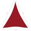 vidaXL Sunshade Sail Oxford Fabric Triangular 5x7x7 m Red