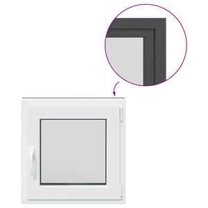 vidaXL Basement Window "RISOR" 50x50 cm Tilt&Turn DIN Right Anthracite