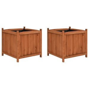 vidaXL Raised Beds 2 pcs 50x50x50 cm Firwood
