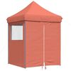 vidaXL Party Tent Folding Terracotta 200 x 200 x 306 cm Oxford Fabric