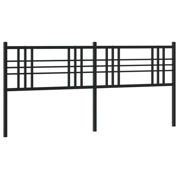 vidaXL Metal Replace Headboard Black 180cm