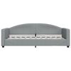 vidaXL Daybed with Mattress Blue Light Grey 90x190 cm Fabric
