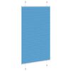 vidaXL Pleated Blind Blue 75x150 cm Fabric Width 74.4 cm Polyester