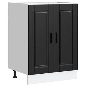 vidaXL Kitchen Base Cabinet&nbsp;Porto Black Engineered Wood