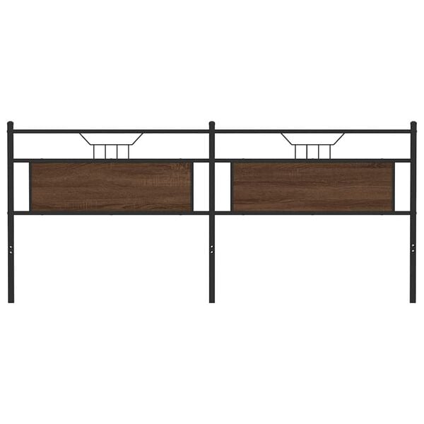 vidaXL Replace Headboard Brown Oak 193 cm Engineered Wood and Steel
