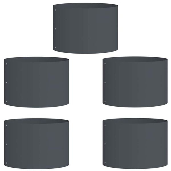 vidaXL Garden Planter 5 pcs Anthracite 30 x 30 x 20 cm