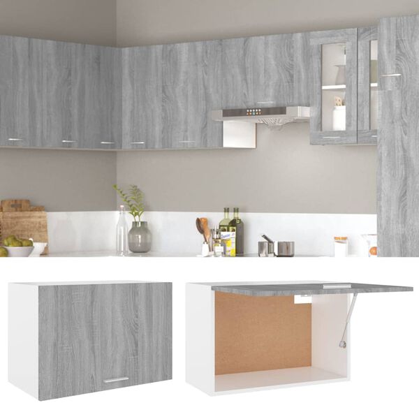vidaXL Hanging Cabinet Lyon Grey Sonoma 60x31x40 cm Engineered Wood