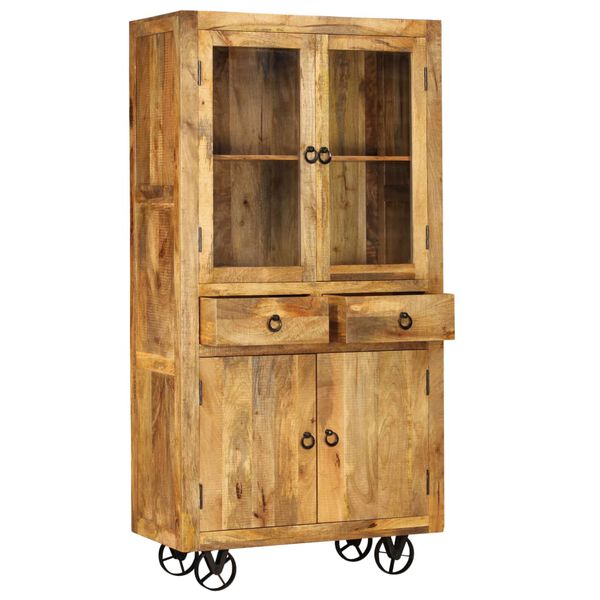 vidaXL Highboard Solid Mango Wood 95x45x185 cm