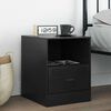 vidaXL Bedside Cabinet Black 34.5x39x44 cm Steel