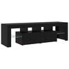 vidaXL TV Cabinet 2 pcs Black Oak 215 x 36.5 x 40 cm Engineered Wood
