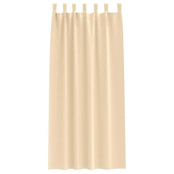 vidaXL Blackout Curtains with Rings 2 pcs Cream 245 x 140 cm Polyester