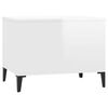 vidaXL Coffee Table High Gloss White 60x44.5x45 cm Engineered Wood