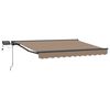 vidaXL Manual Awning Frame with LEDs Taupe 3.5 x 2.5 m