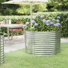 vidaXL Garden Raised Bed Galvanised Steel 100x100x68 cm Silver