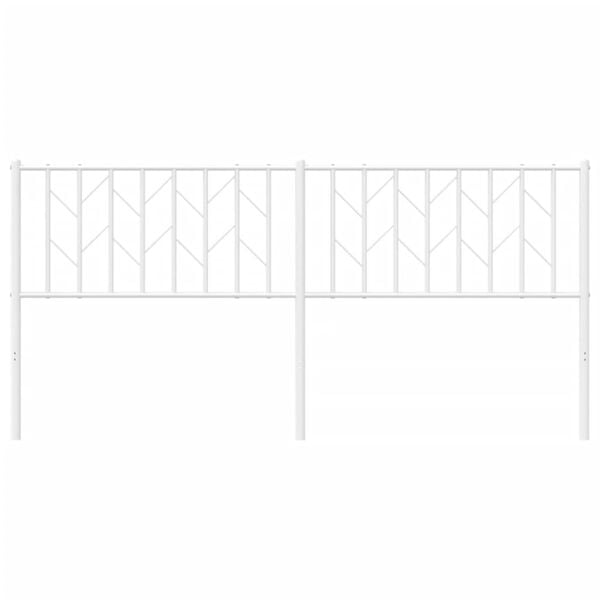 vidaXL Metal Replace Headboard White 180 cm