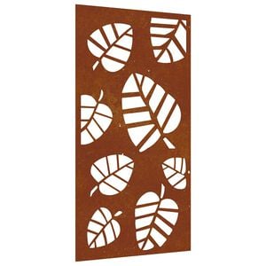 vidaXL Garden Wall Decoration 105x55 cm Corten Steel Leaf Design