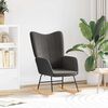 vidaXL Rocking Chair Dark Grey Sherpa Fabric