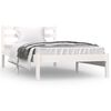 vidaXL Bed Frame without Mattress 90x190cm White Single