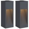 vidaXL Solar Led Pathway Light 2 pcs Warm White 18 x 18 x 50 cm