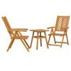 vidaXL Garden Dining Set 3 pcs Brown Solid Acacia Wood