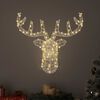 vidaXL Reindeer Head with 140 LEDs Warm white 60 cm Acrylic