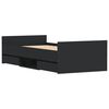 vidaXL Bed Frame without Mattress Black 90x190 cm Single