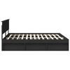 vidaXL Bed Frame with Headboard Black 200 x 200 cm Engineered wood
