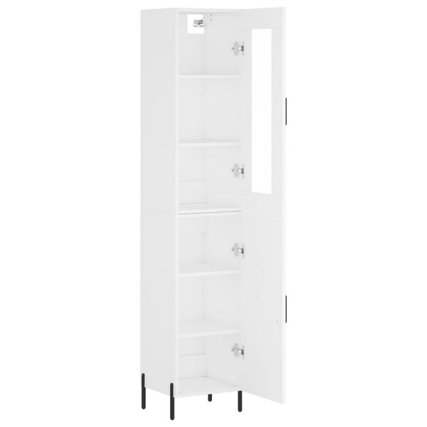 vidaXL Highboard White 34.5x34x180 cm Engineered Wood