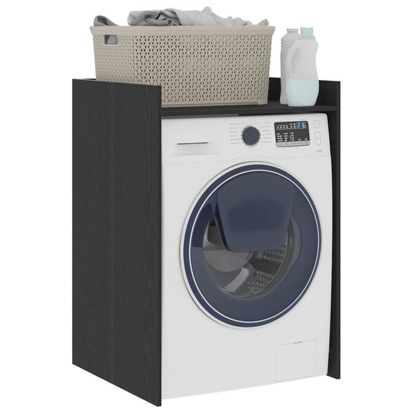 vidaXL Wash Machine Cabinet with Storage Black Oak 67.5 x 62 x 97 cm
