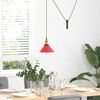 vidaXL Pendant Lamp Height Adjustable E27 Gloss Red Ø 22 cm Metal