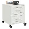 vidaXL Bedside Cabinet White 36x39x43.5 cm Steel