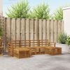 vidaXL Sofa Sets 6 pcs Natural Solid Acacia Wood