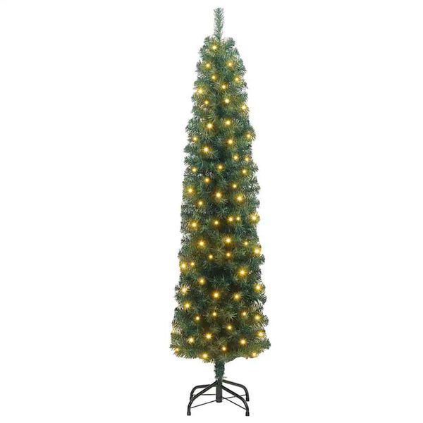 vidaXL Artificial Christmas Tree with 300 LEDs with Stand Green 210 cm