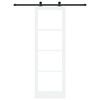 vidaXL Sliding Door ORKDAL White and Black 78 x 232 cm