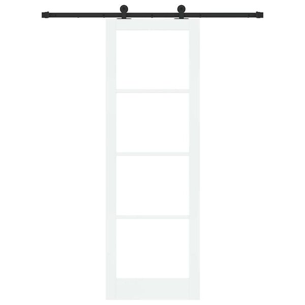 vidaXL Sliding Door ORKDAL White and Black 78 x 232 cm