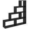 vidaXL Room Divider Bookcase Black Oak 143.5 x 29 x 143.5 cm