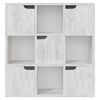 vidaXL Bookshelf Concrete 88.5x27.5x88 cm Engineered Wood