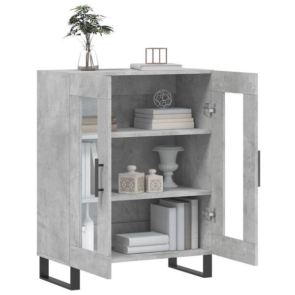 vidaXL Sideboard Concrete Grey 69.5x34x90 cm Engineered Wood