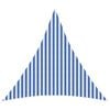 vidaXL Sunshade Sail 3.6 x 3.6 x 3.6 m HDPE Triangular Blue and White