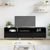 vidaXL TV Cabinet Black Oak 150 x 30 x 45 cm Engineered Wood