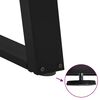 vidaXL Dining Table Legs U-Shaped 2 pcs Black 70x(72-73) cm Steel