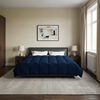 vidaXL Full Year Duvet Quilted Dark Blue 200 x 220 cm Microfiber