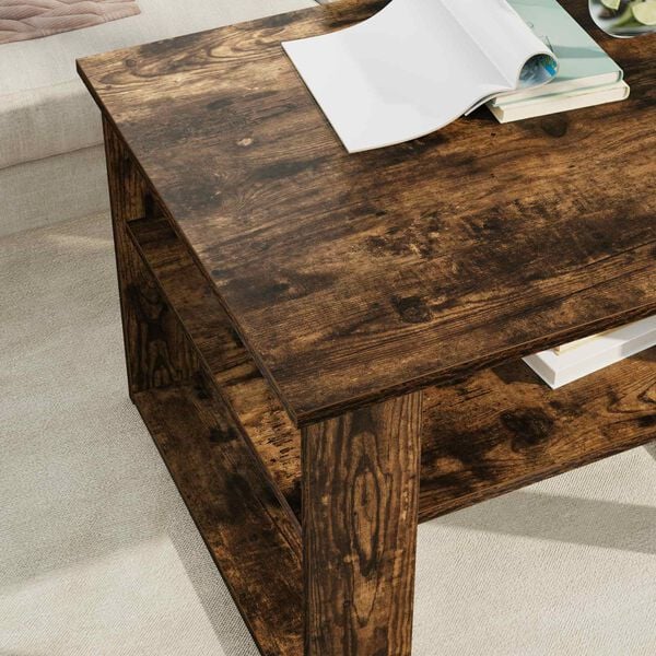 vidaXL Coffee Table Smoked Oak 64 x 54 x 44 cm Engineered Wood