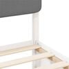 vidaXL Bed Frame with Upholstered Headboard Light Grey 200 x 200 cm