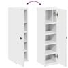 vidaXL Bathroom Cabinet with Roll Holder White 20.5x22x72 cm