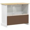 vidaXL Sink cabinet with Shelf White 73 x 33 x 60 cm Solid Pine Wood