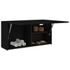 vidaXL Bathroom Wall Cabinet Black 80x25x40 cm Engineered Wood