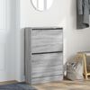 vidaXL Shoe Cabinet Grey Sonoma 60x21x87.5 cm Engineered Wood