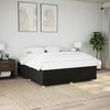vidaXL Bed Frame without Mattress Black Super King Fabric