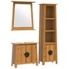 vidaXL 3 Piece Bathroom Furniture Set Solid Wood Pine